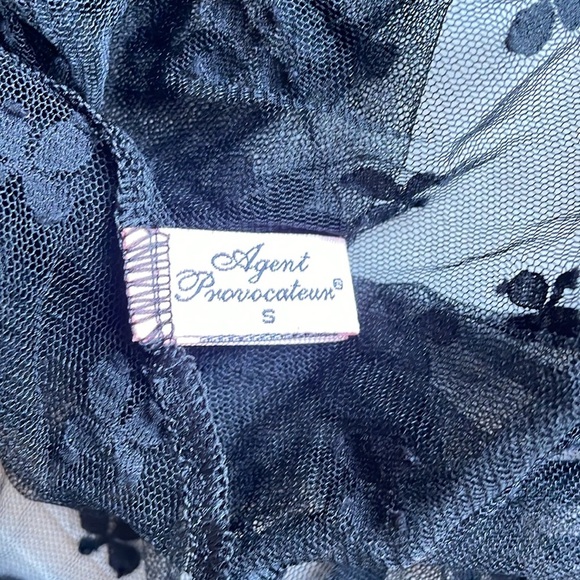 Y2K Agent Provocateur Nightie Alt SM Black Lace Romantic Bow Intimate Lingerie - Picture 13 of 16